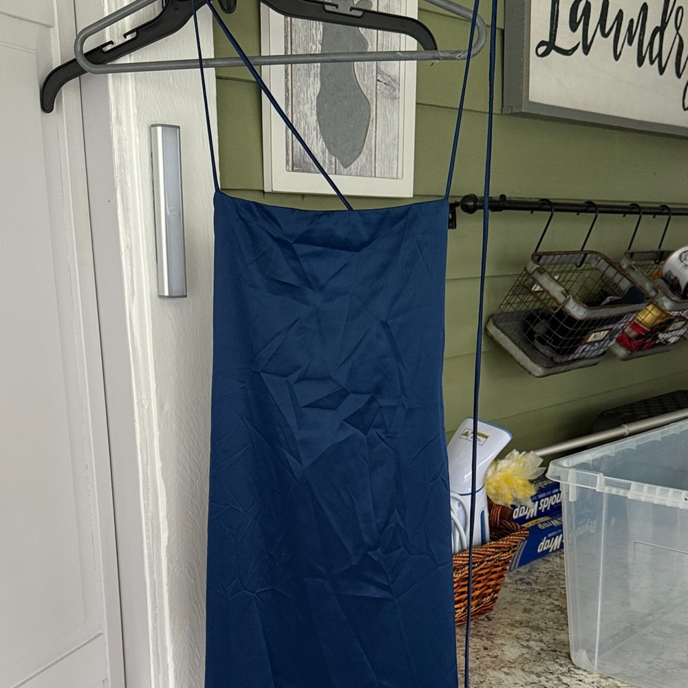 Beginning Boutique Navy Full Length Dress